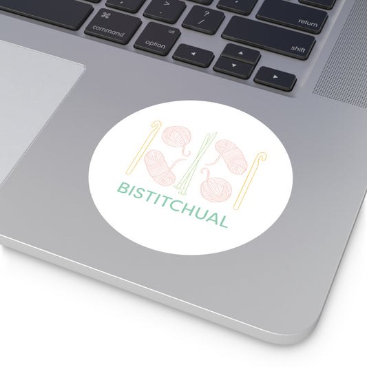 Bistitchual | Round Vinyl Stickers