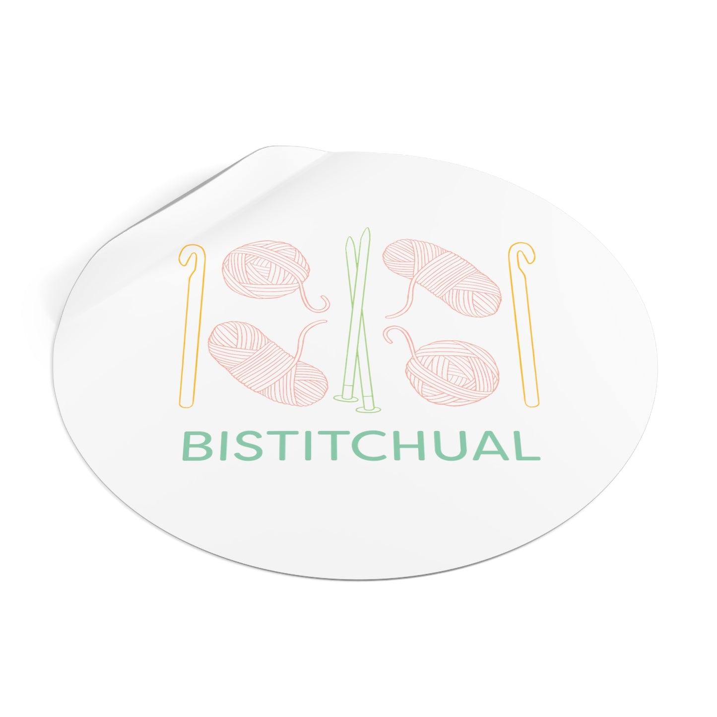 Bistitchual | Round Vinyl Stickers