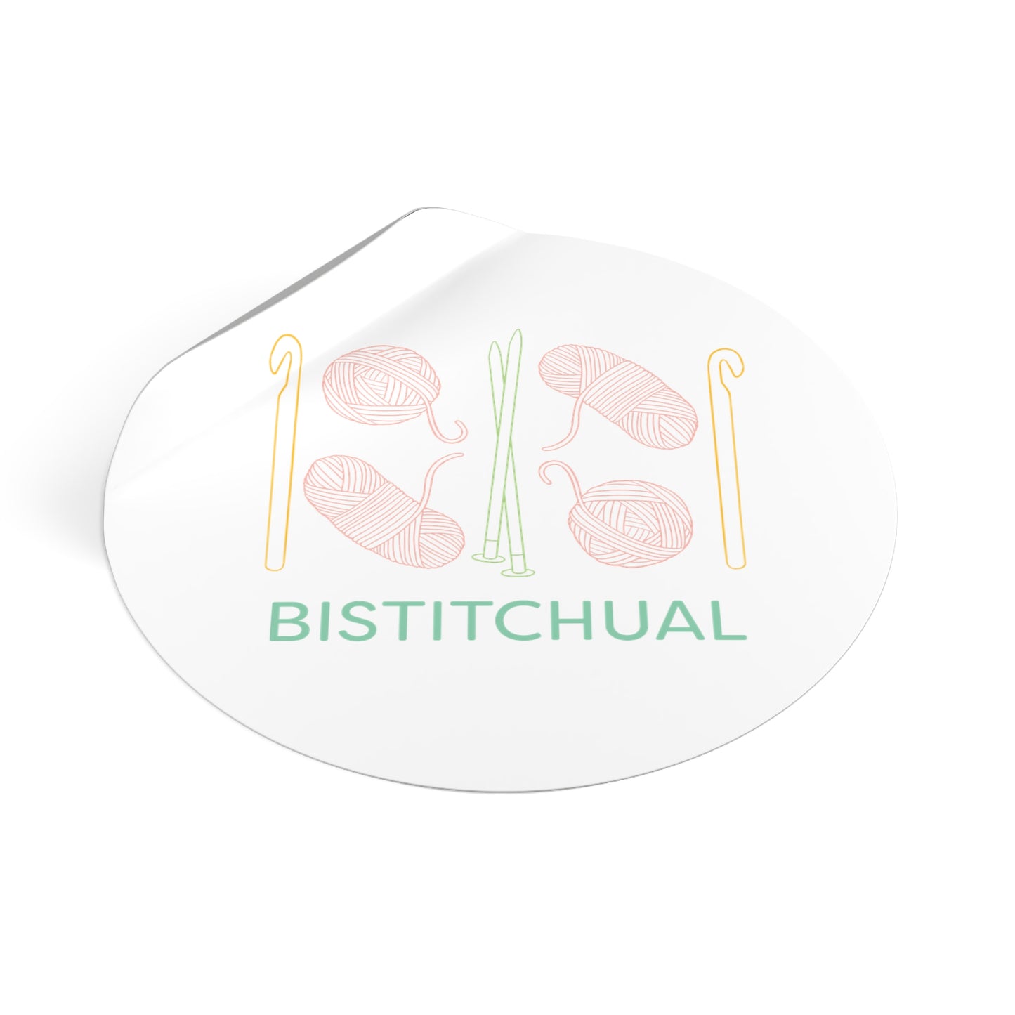 Bistitchual | Round Vinyl Stickers