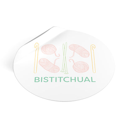 Bistitchual | Round Vinyl Stickers