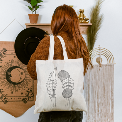 Knit Hands | Cotton Canvas Tote Bag