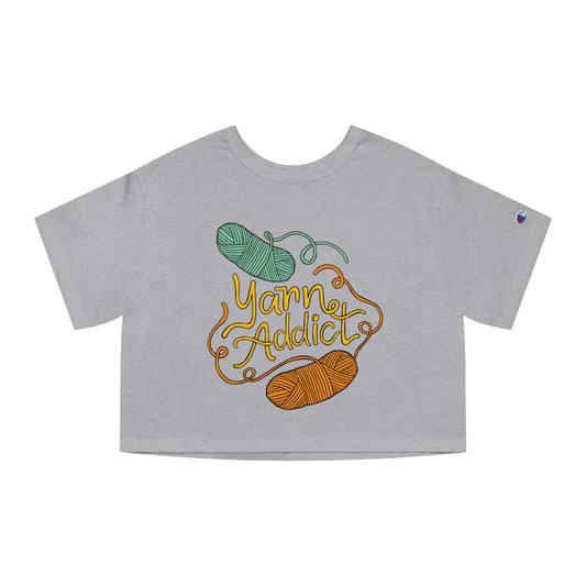 Yarn Addict | Champion Women's Heritage Cropped T-Shirt