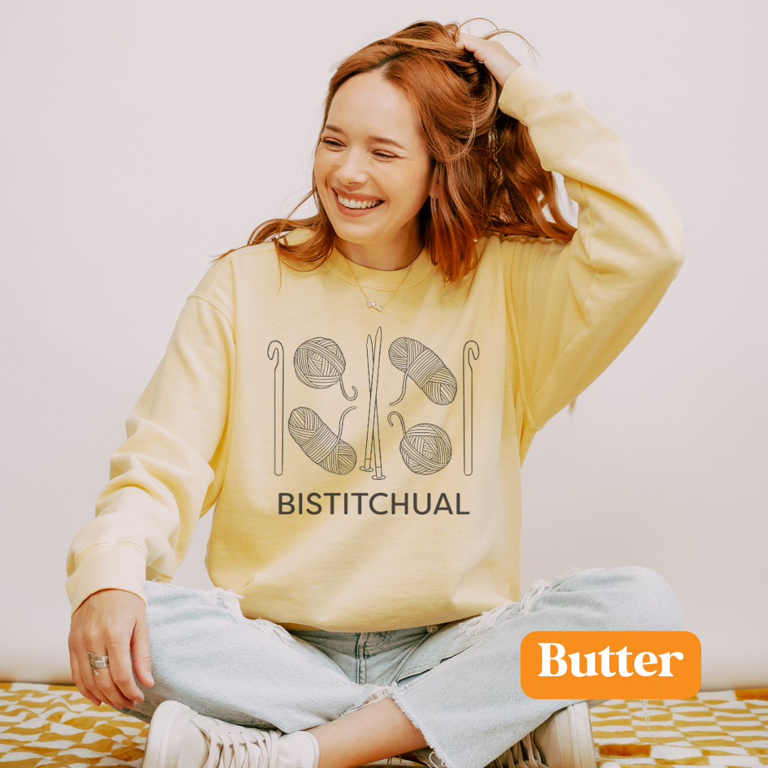 Bistitchual | Unisex Garment-Dyed Sweatshirt