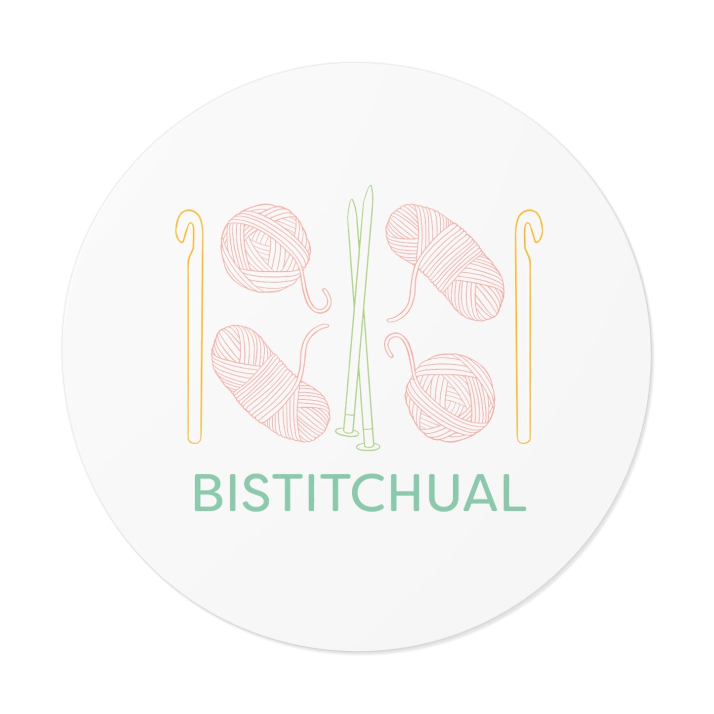 Bistitchual | Round Vinyl Stickers