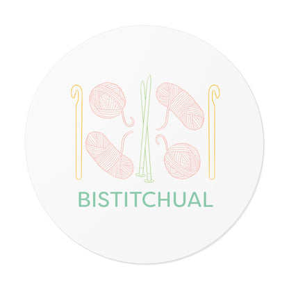 Bistitchual | Round Vinyl Stickers