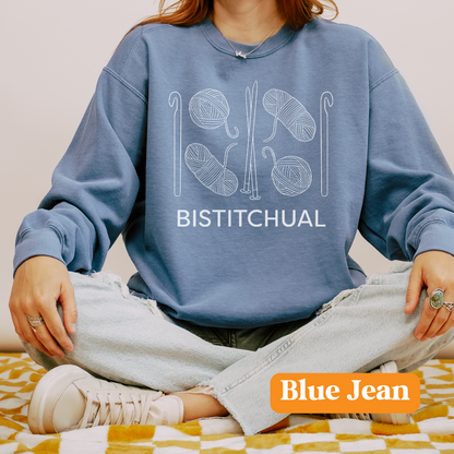 Bistitchual | Unisex Garment-Dyed Sweatshirt