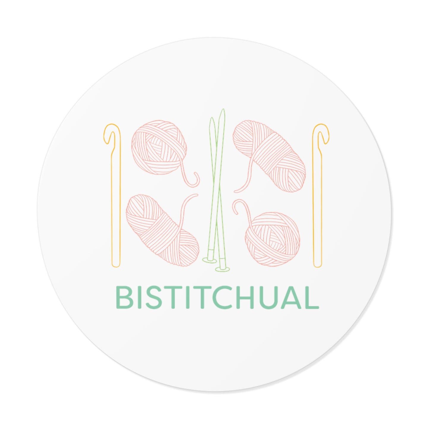 Bistitchual | Round Vinyl Stickers