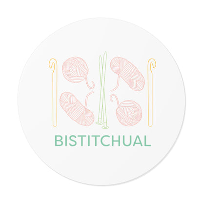 Bistitchual | Round Vinyl Stickers