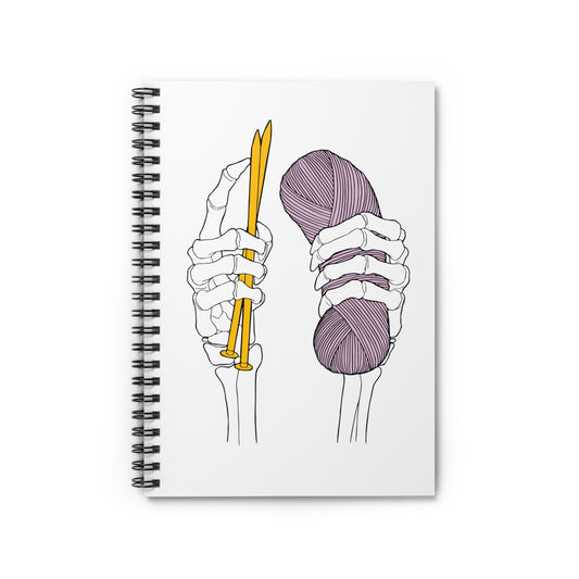 Knit Hands | White | Spiral Notebook - Ruled Line