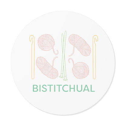 Bistitchual | Round Vinyl Stickers